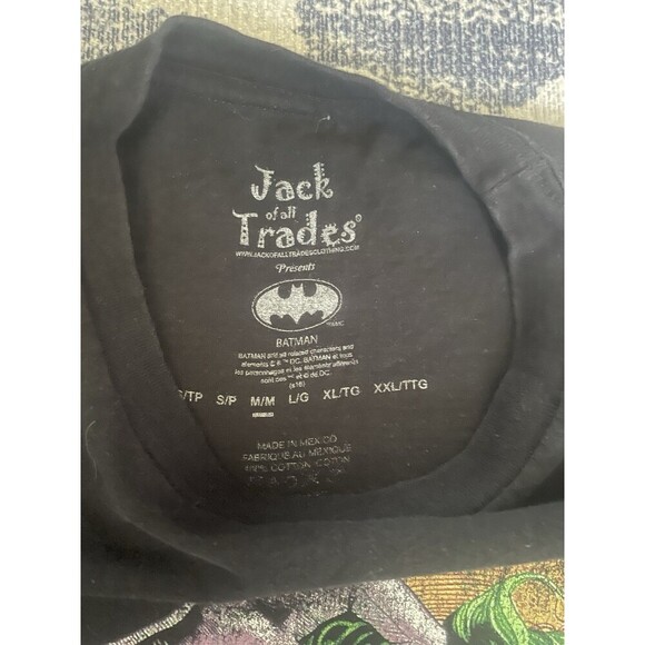 DC Comics Batman Joker Graphic Tee Men’s Medium Jack Of All Trades Black Shirt - Picture 5 of 5